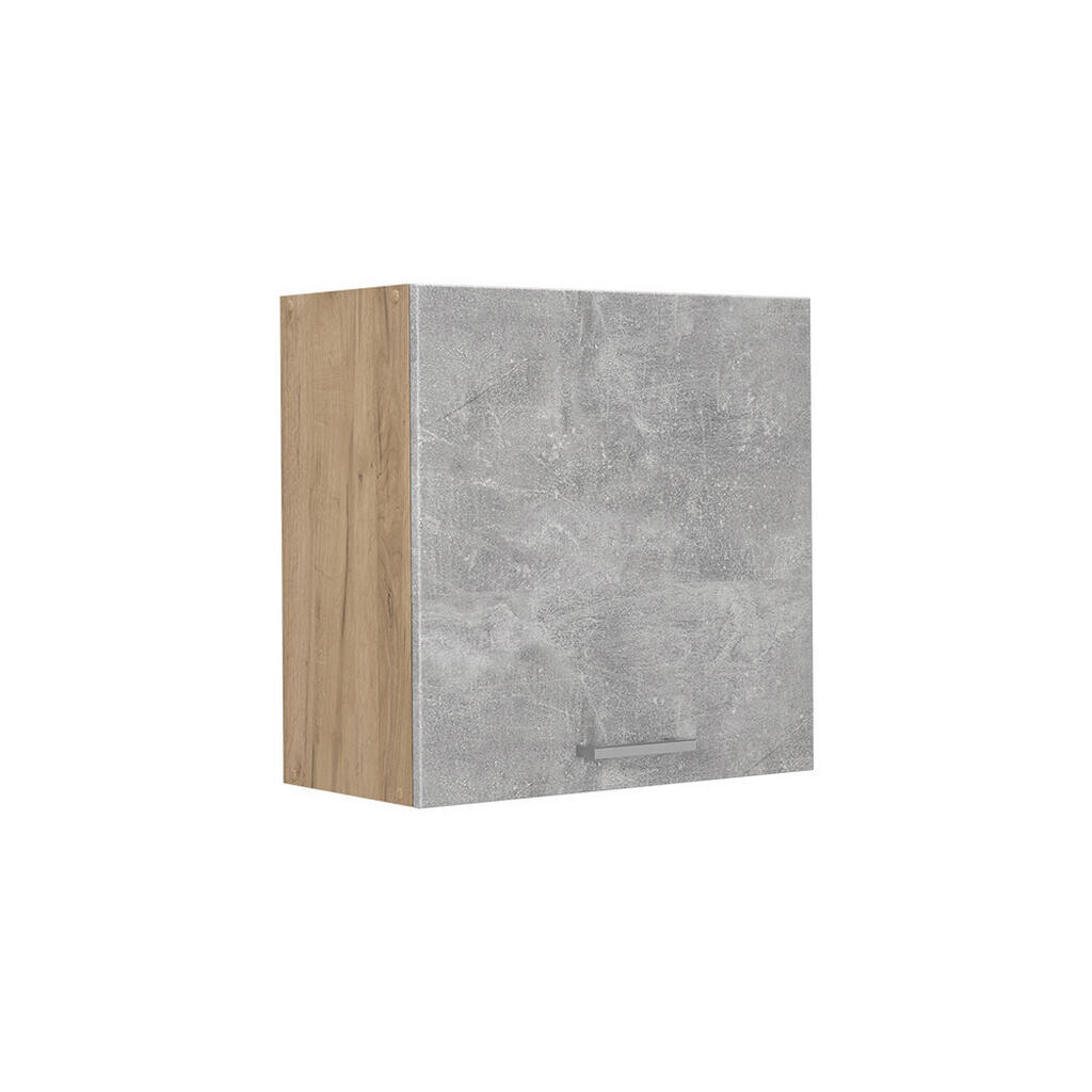 Vicco VĚŠÁK NA STĚNU R-Line, Beton/Zlatý mocný dub, 60 cm s 1 dvířky