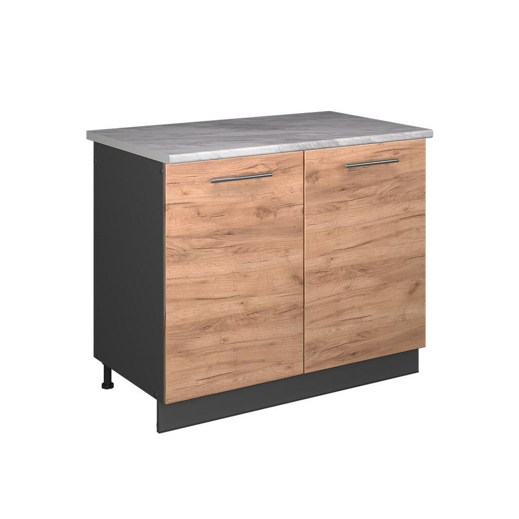 Vicco SKŘÍŇKA POD DŘEZ Fame-Line, Zlatý mocný dub/Antracit, 100 cm, PD Mramor