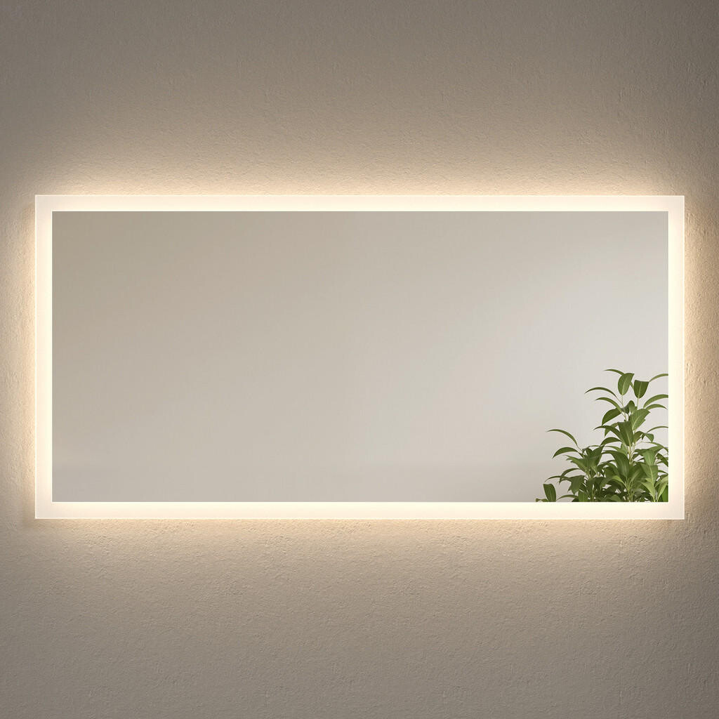 EMKE KOUPELNOVÉ ZRCADLO s osvětlením proti zamlžování, 120/60/3,5 cm