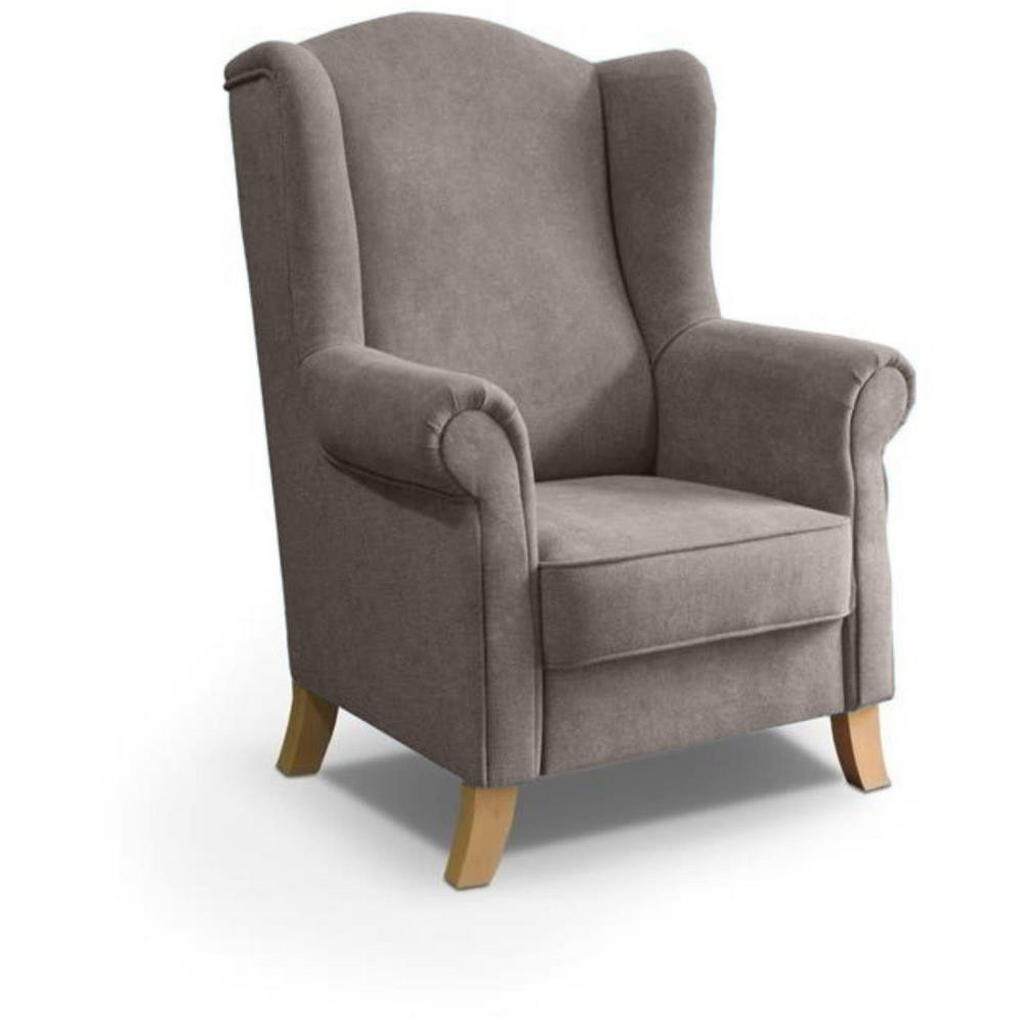 Beautysofa KŘESLO UŠÁK Leonardo světle hnědé