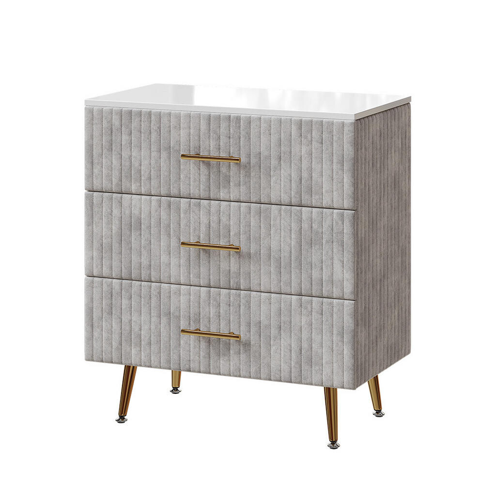Vicco KOMODA Velia Šedá 70 x 78.5 cm se 3 zásuvkami