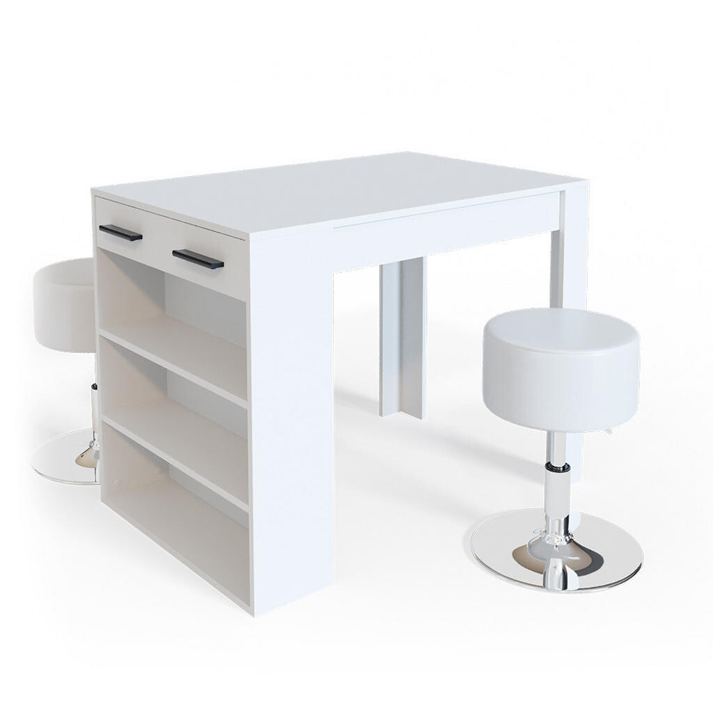 Vicco JÍDELNÍ SET Repose Bílá 67 x 100 cm se 2 stoličkami