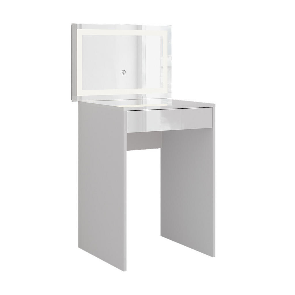 Vicco TOALETNÍ STOLEK Sherry Bílá/bílý vysoký lesk 51.4 cm s LED zrcadlem