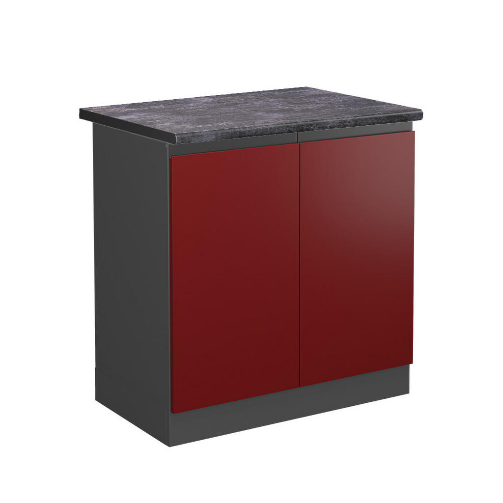 Vicco SKŘÍŇKA POD DŘEZ R-Line Červená 80 cm , PD Antracit
