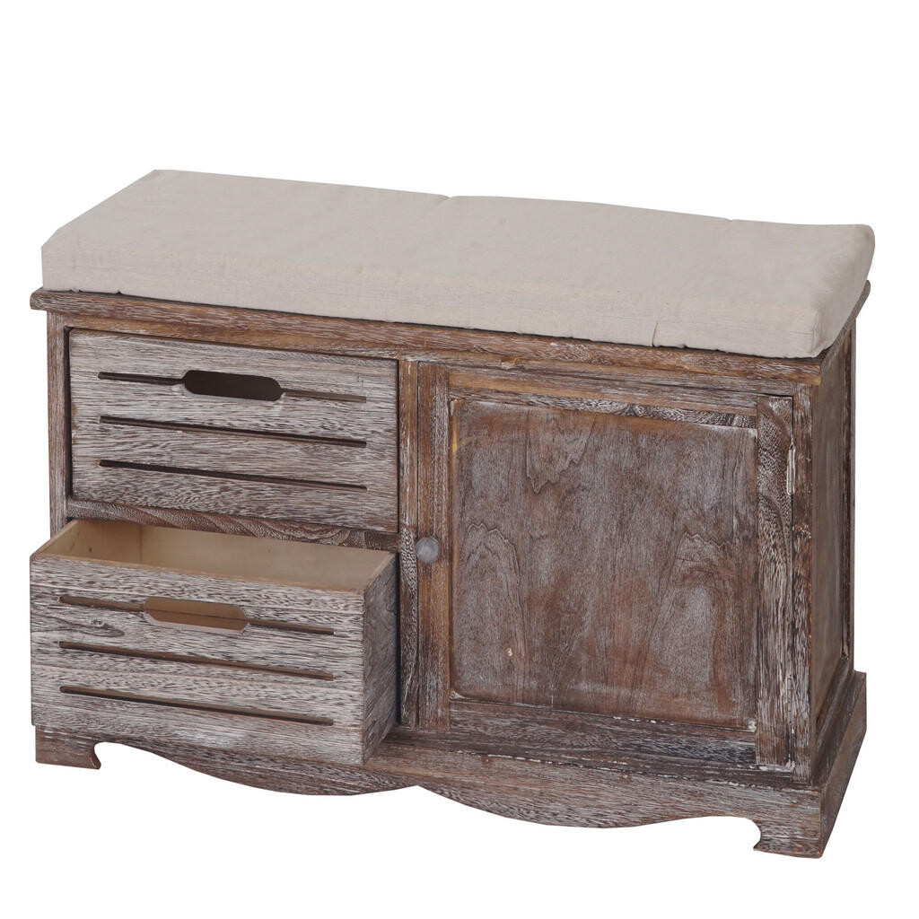 MCW LAVIČKA SHABBY-LOOK Hnědá, krémově bílá