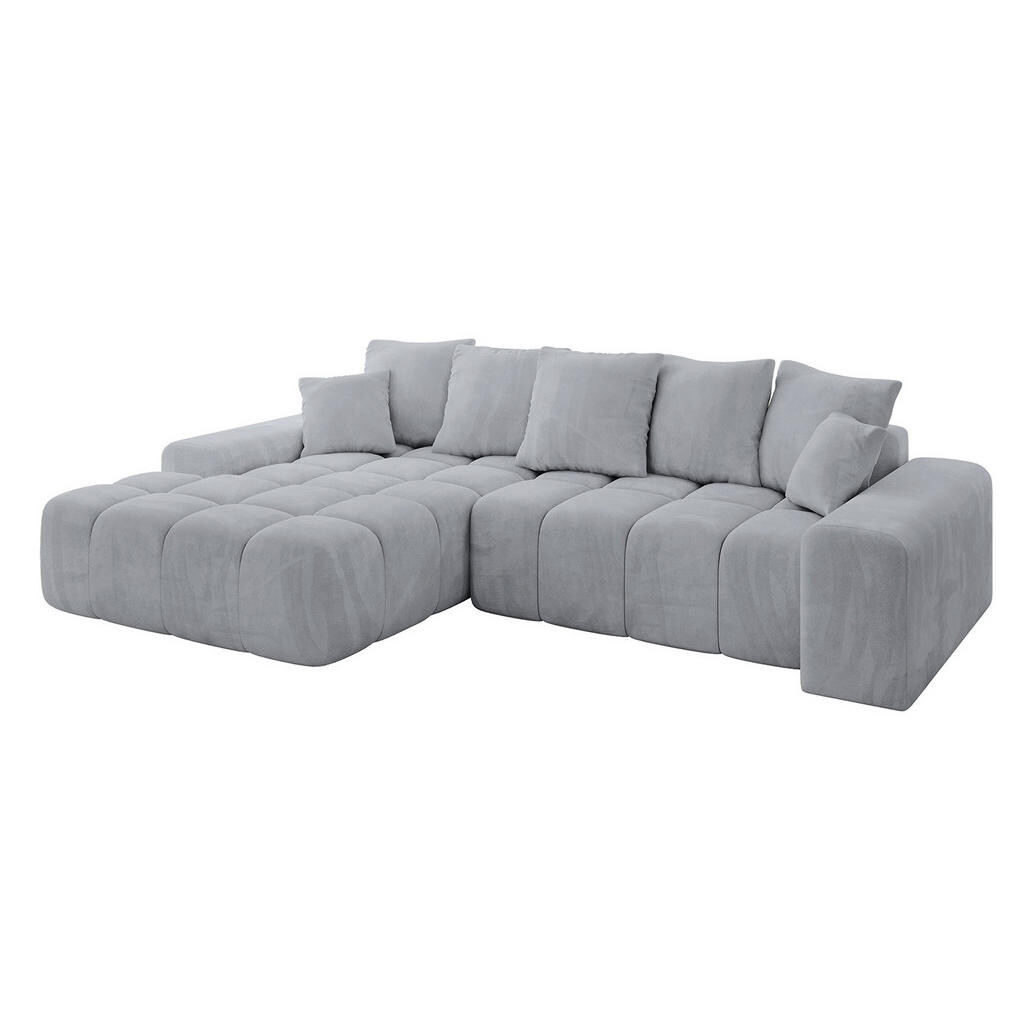 ALTDECOR ROHOVÁ SEDAČKA s otomanem vlevo ENSI-L - 267x164x69 cm titanová barva