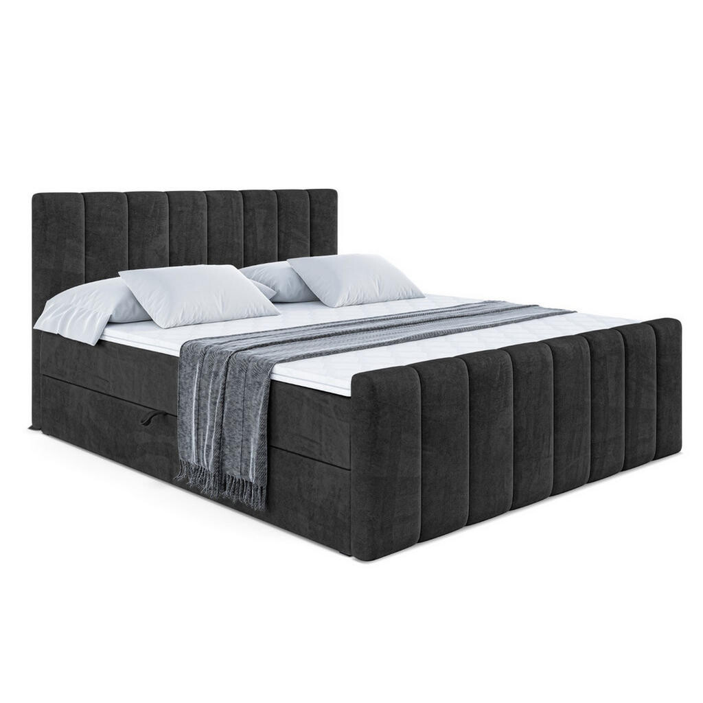 ALTDECOR AMERICKÁ postel OTTA-Z – 140 × 200 cm – H4 – černá