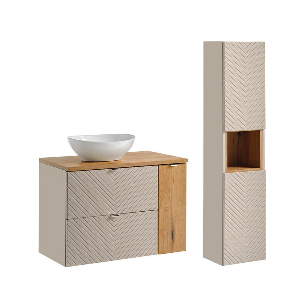 Petits-meubles KOUPELNOVÝ NÁBYTEK 80.4cm Manoa 2er-Set Kašmír
