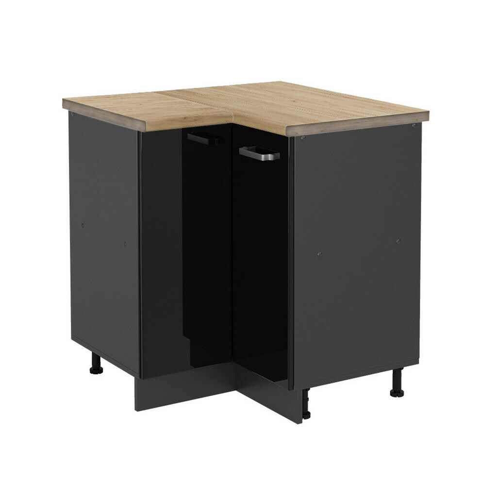 Vicco ROHOVÁ SKŘÍŇKA R-Line Černý vysoký lesk 75.6 cm , PD Dub