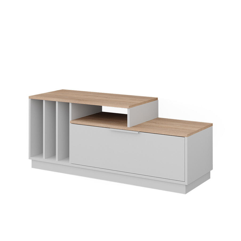 Vicco LOWBOARD Betti, Bílá/Sonoma, 120 x 49.9 cm s 1 dveřmi