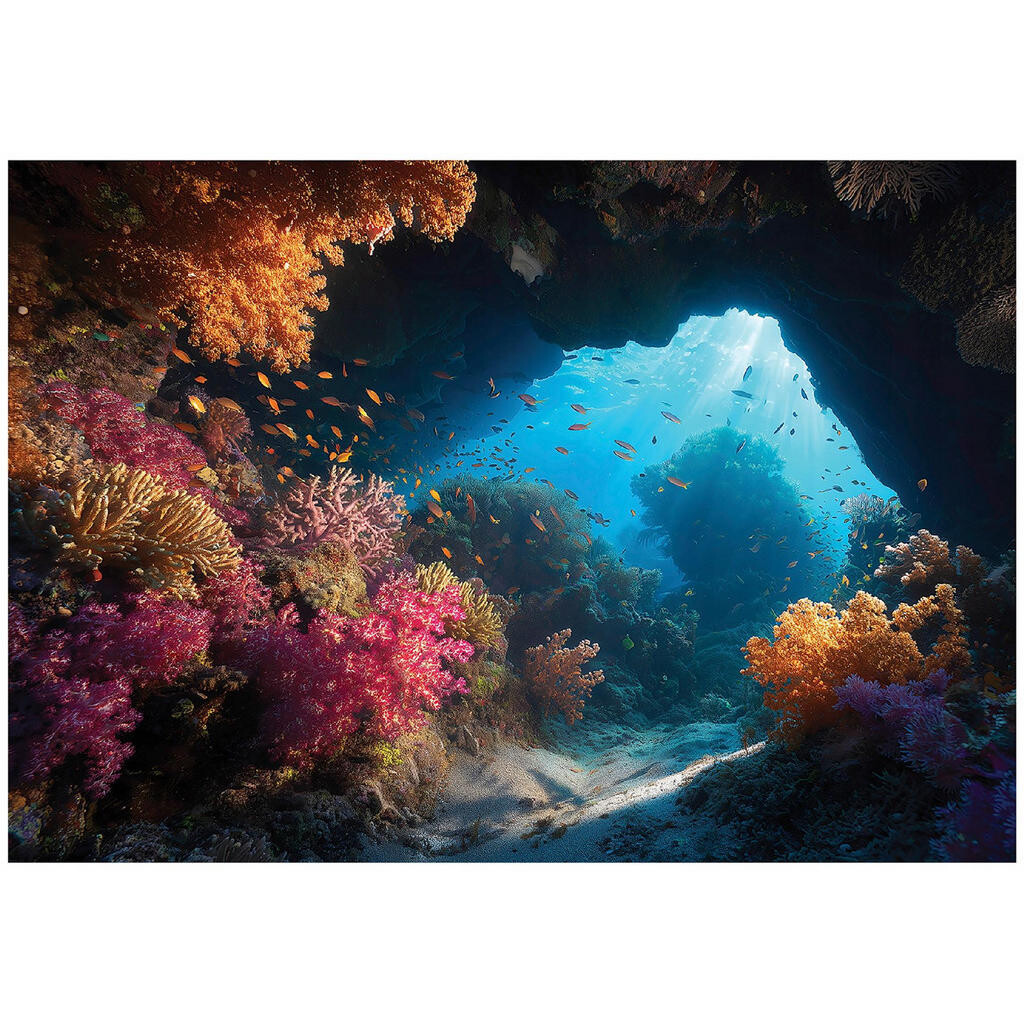 Wallarena FOTOTAPETA s motivem korálového útesu hnědá 300x210 cm