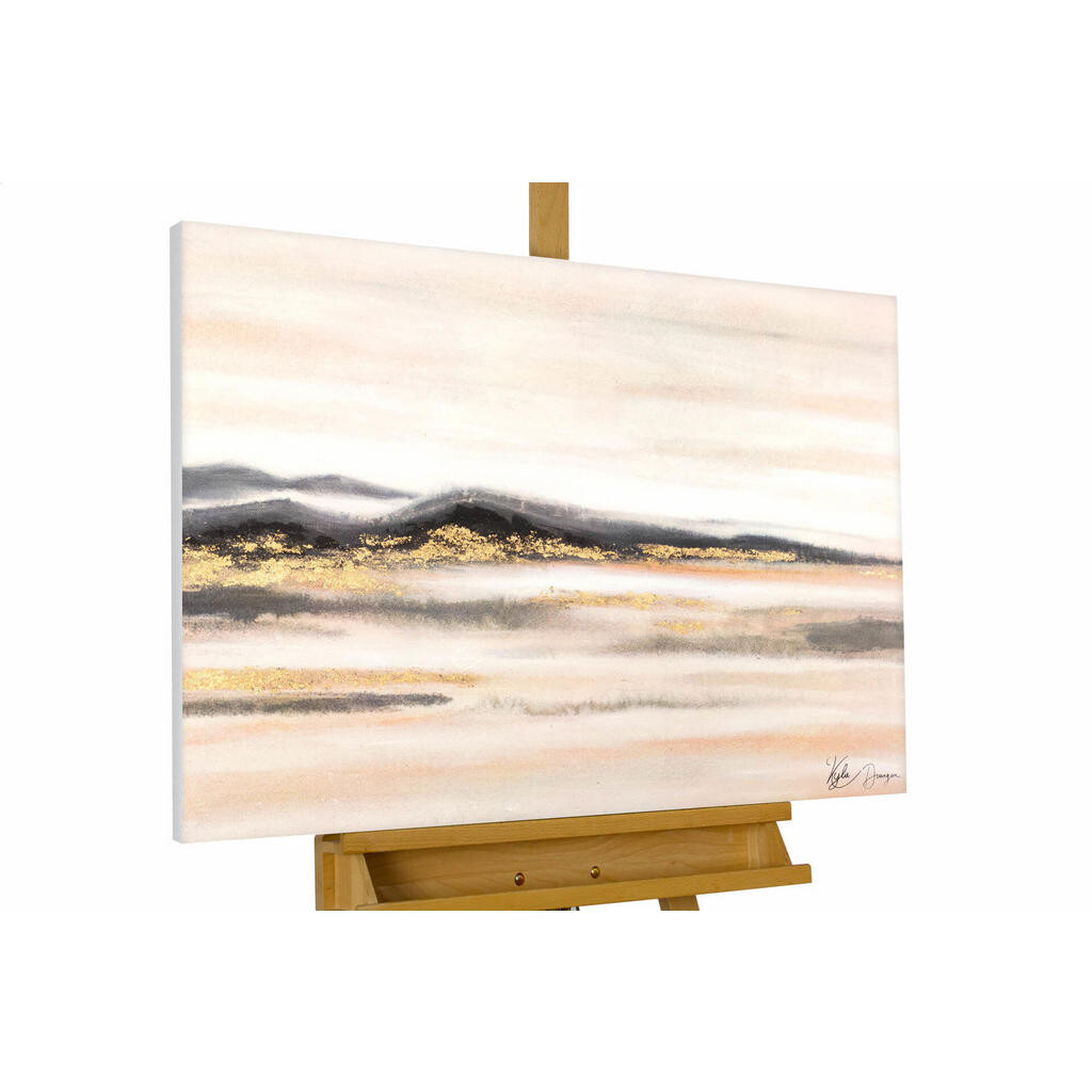 KUNSTLOFT RUČNĚ MALOVANÝ AKRYLOVÝ OBRAZ ČERNÝ/BÉŽOVÝ, 100/75 CM