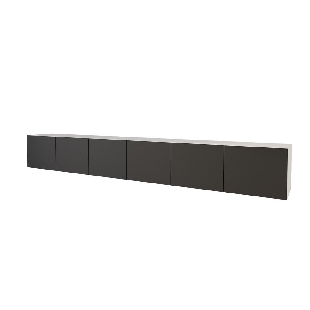 ALTDECOR NÍZKÁ komoda ELIO-W 3x100x40x40 cm – bílá / černá