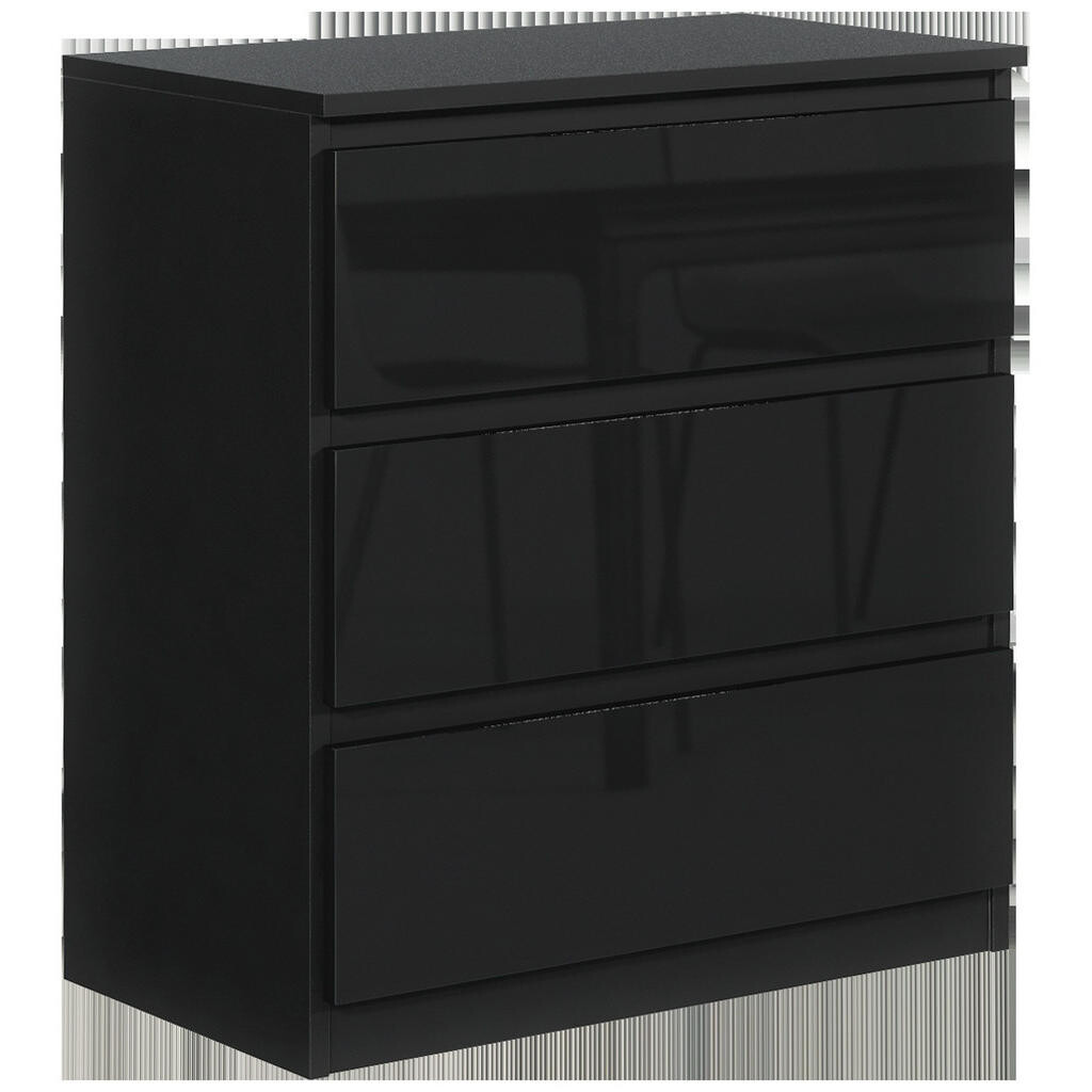 RAUMHIRSCH FURNITURE KOMODA černá, lesklá 70/79/39