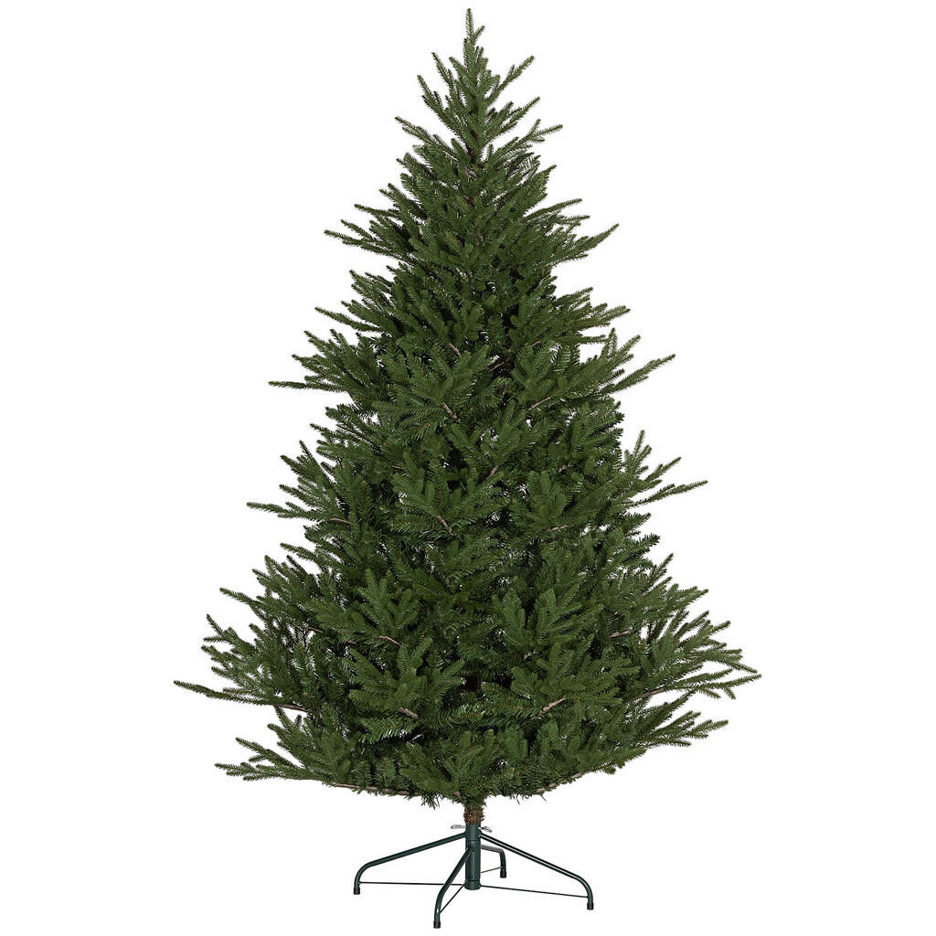 HOMCOM UMĚLÝ vánoční stromek, 183 cm vánoční stromek s 2380 větvičkami, kovový stojan
