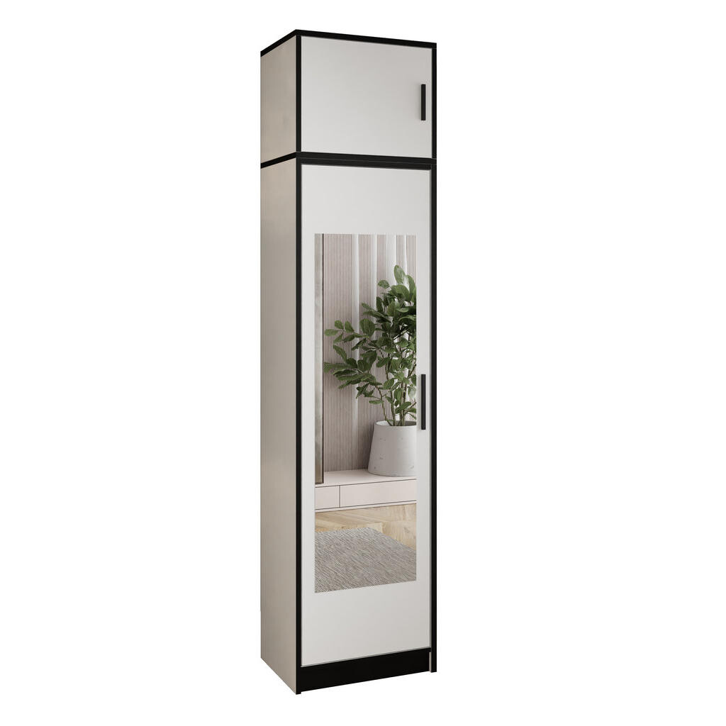 Kier Furniture ŠATNÍ SKŘÍŇ ROJ s nástavbou 1D Bílá