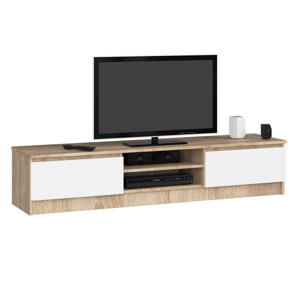 RAUMHIRSCH FURNITURE LOWBOARD dub Sonoma, bílá 33/160/40