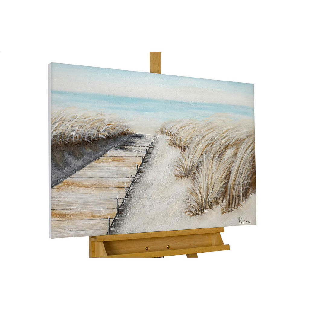 KUNSTLOFT RUČNĚ MALOVANÝ AKRYLOVÝ OBRAZ BÉŽOVÝ, 90/60 CM