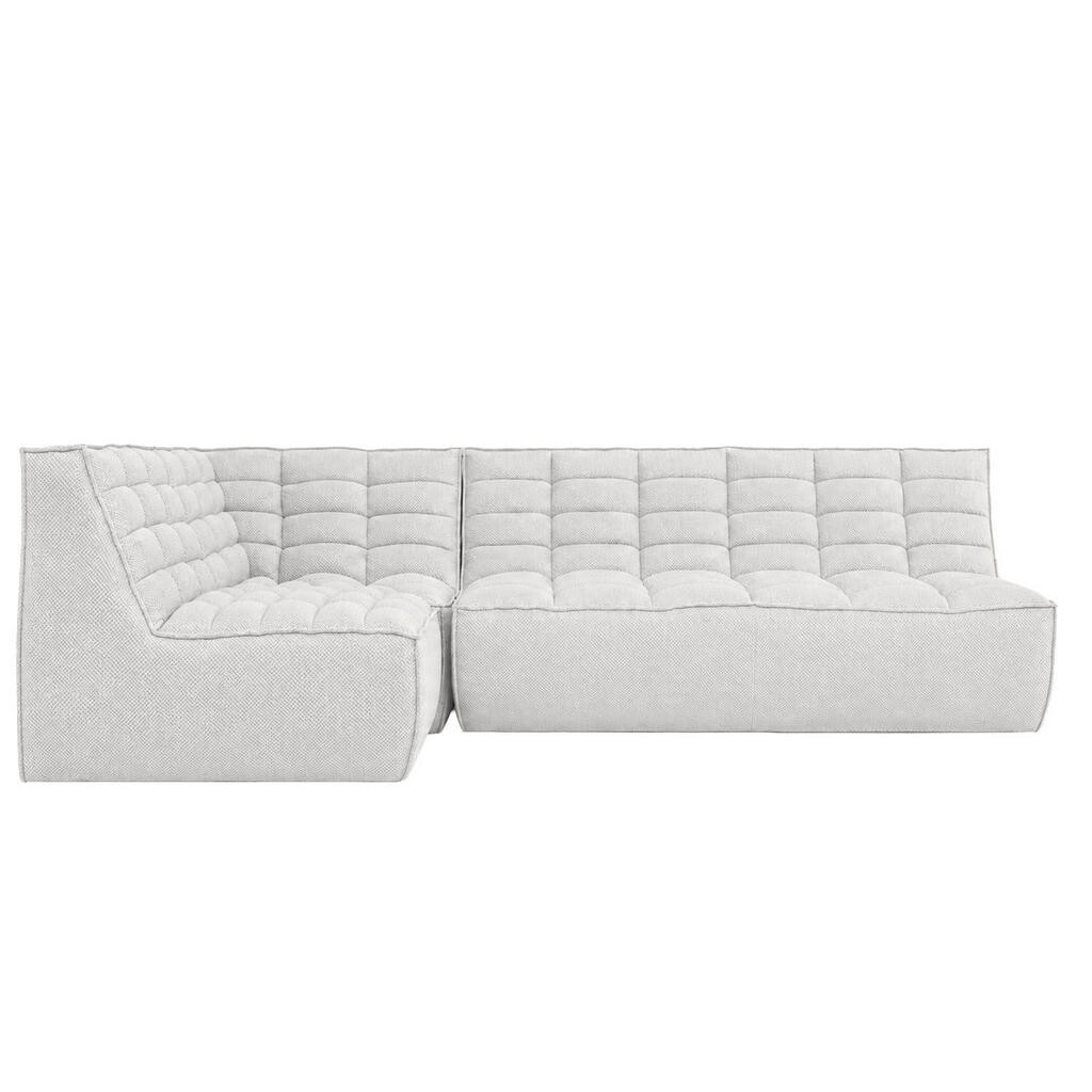 Kaiser Möbel ROHOVÁ SEDAČKA modulární ve tvaru L, plyšová tkanina Pop, Ice, Levá strana, LAZY L Mini
