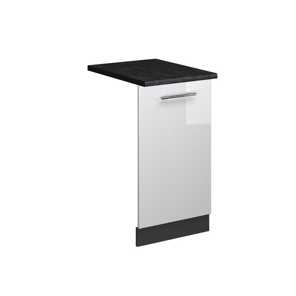 Vicco ČELNÍ PANEL MYČKY Fame-Line Bílá vysoký lesk 45 cm , PD Antracit