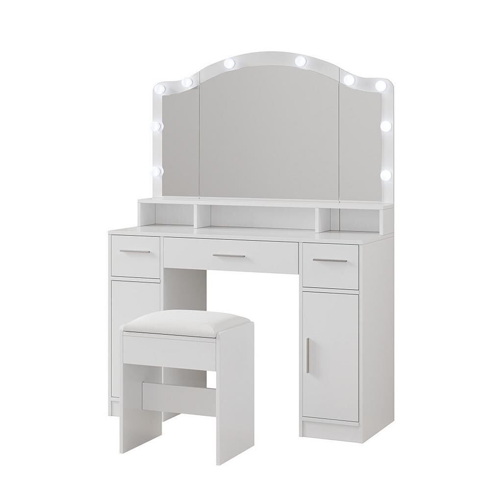 Vicco TOALETNÍ STOLEK Lumira Bílá 110 cm se zrcadlem LED a stoličkou