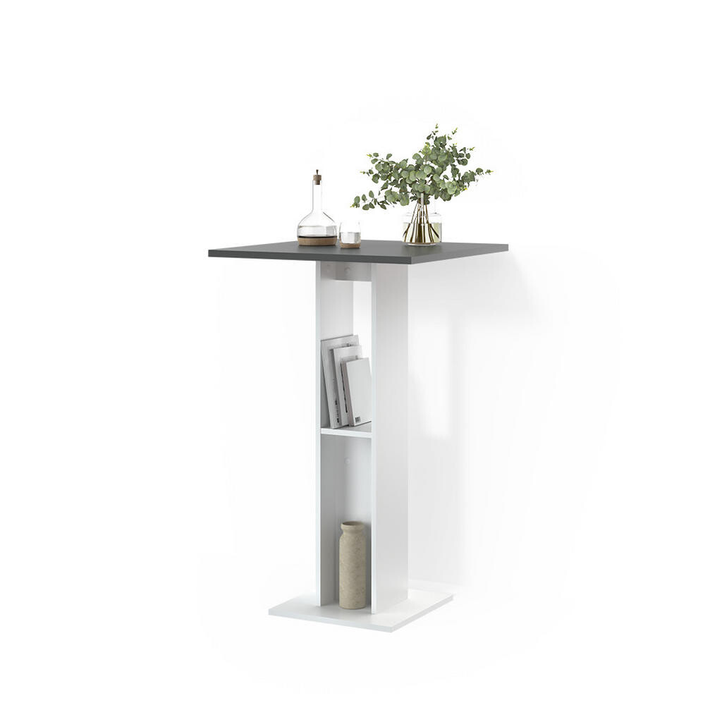 Livinity® BAROVÝ STŮL Regusa Bílá/antracitová 65 x 65 cm