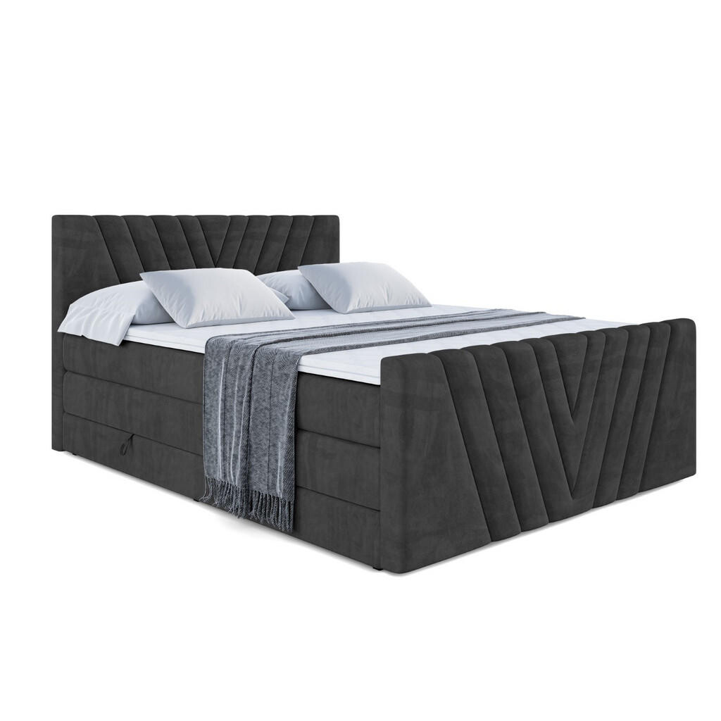 ALTDECOR POSTEL boxspring ERNINA-Z KING – 160 x 200 – H3/H4 – černá
