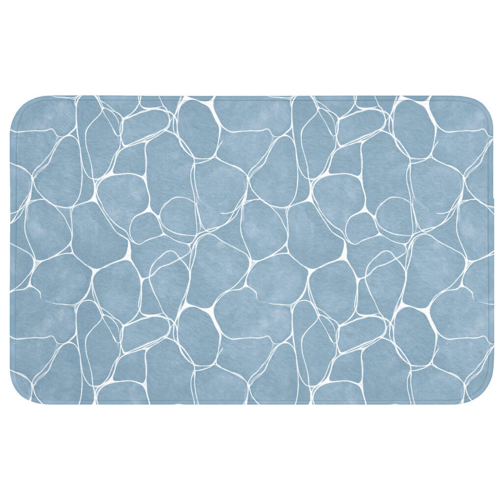 OnlyWow WC PŘEDLOŽKA Organic - vzor - modrá 80x50 cm