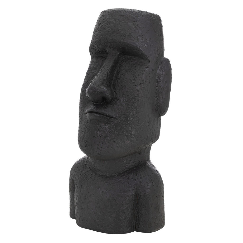ECD-Germany SOCHA MOAI RAPA NUI, výška 53,5 cm, antracitová, z polyresinu