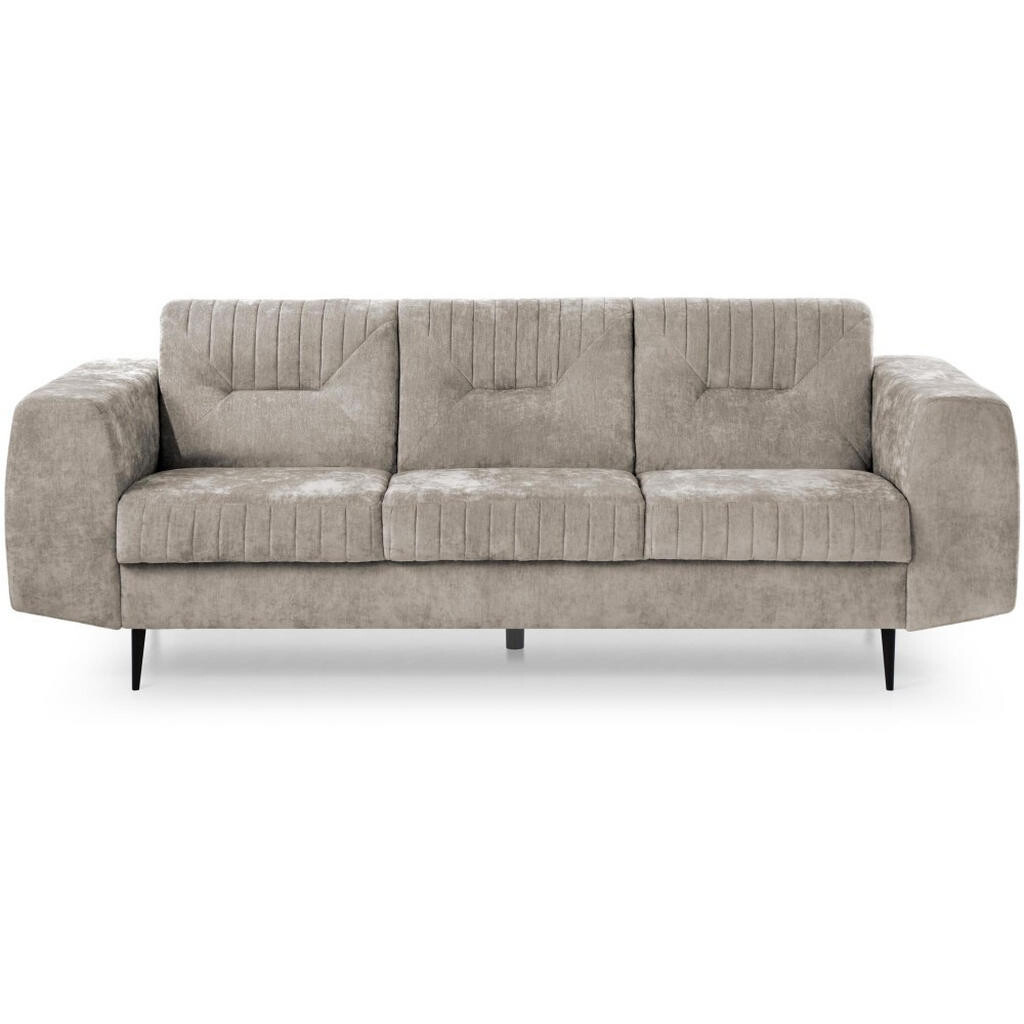 Beautysofa POHOVKA Venezia 3místná s kovovými nohami, béžová, 233 cm