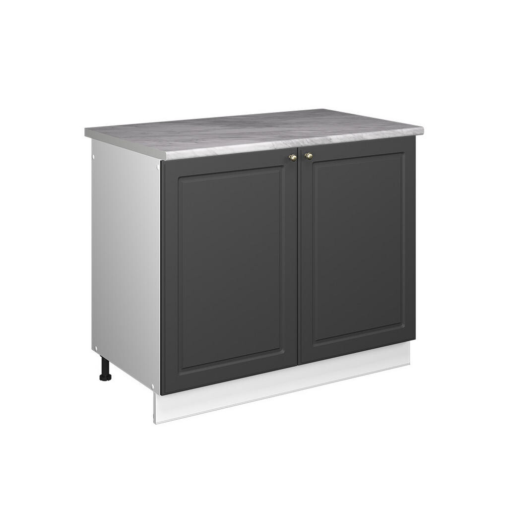 Vicco SKŘÍŇKA POD DŘEZ Fame-Line, Anthrazit-Gold Landhaus/Bílá, 100 cm, PD Mramor