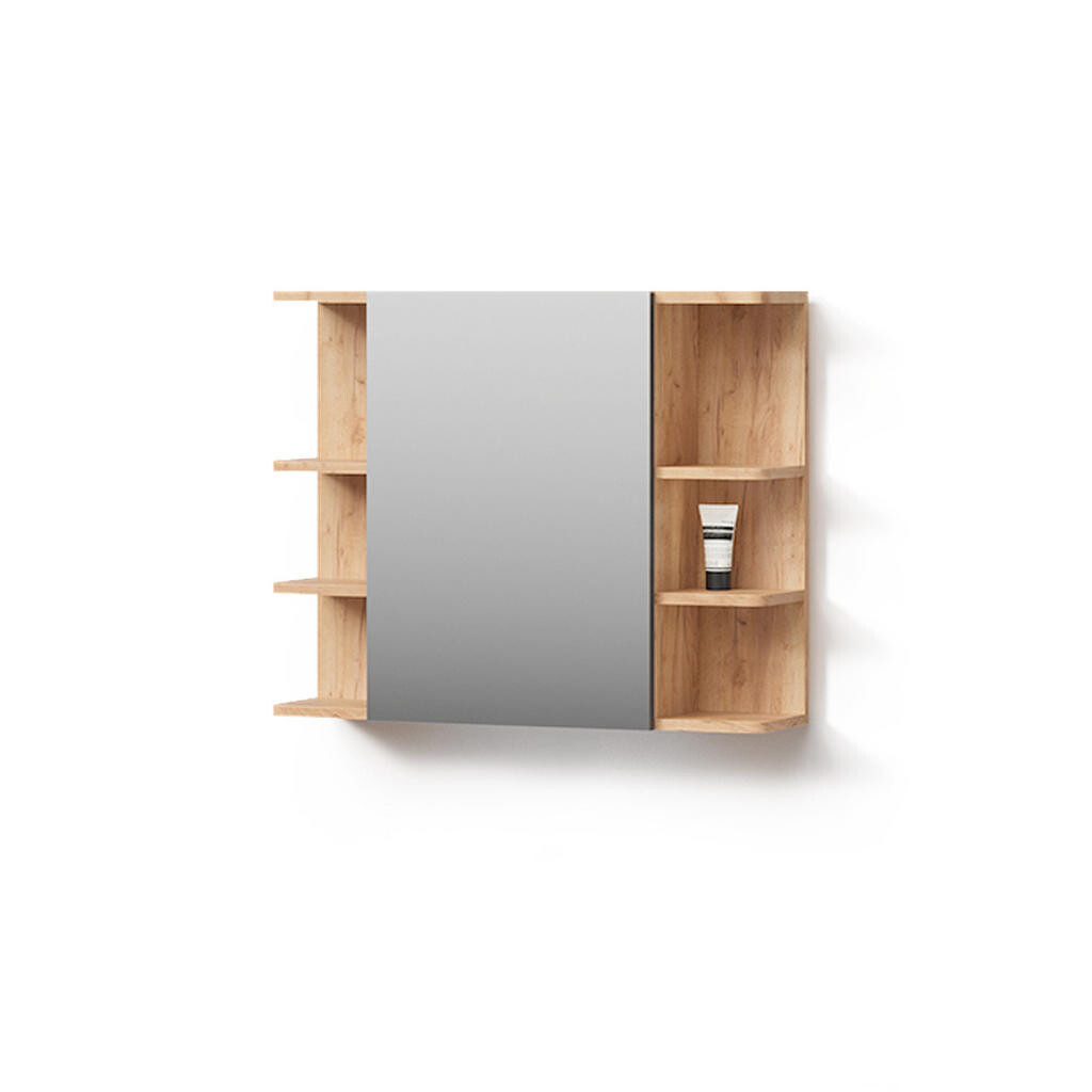 Livinity® KOUPELNOVÁ ZRCADLOVÁ SKŘÍŇKA Fucino Zlatý mocný dub 79.6 x 64 cm