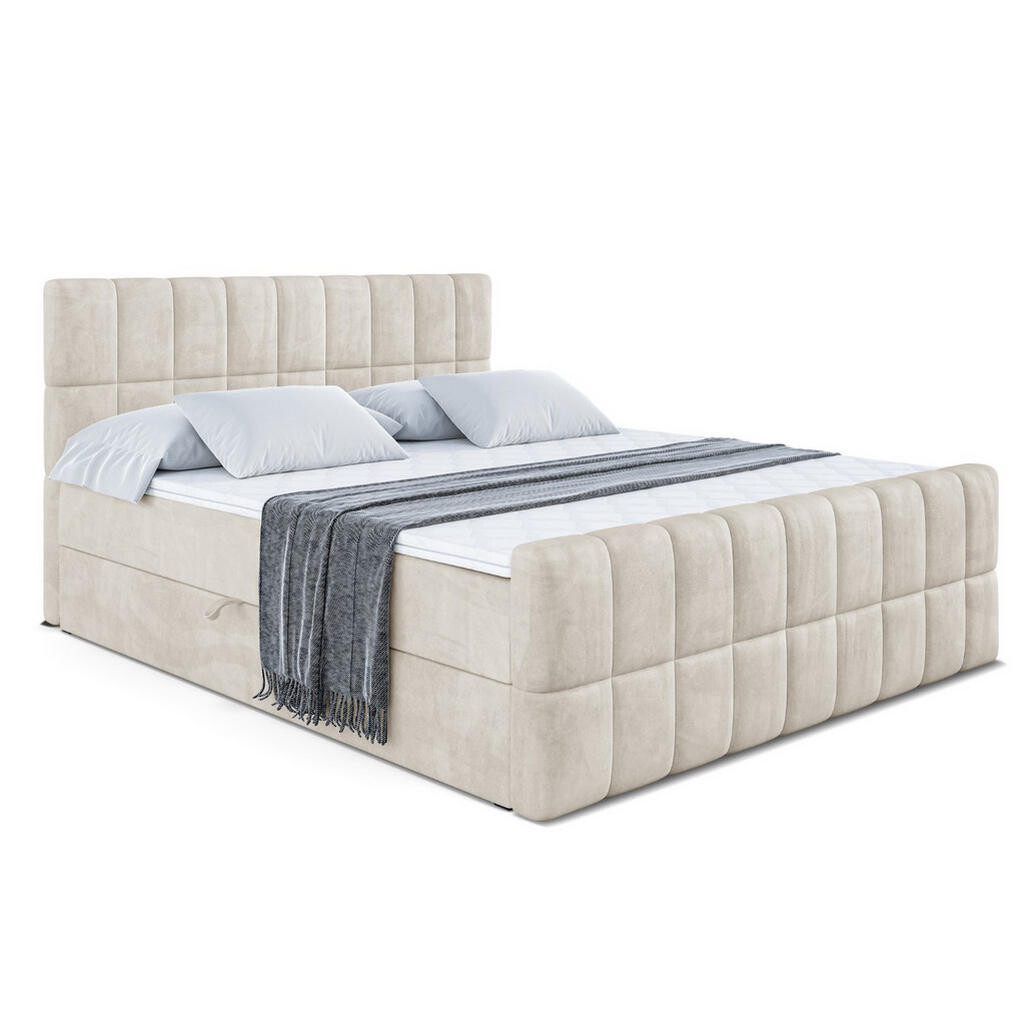ALTDECOR AMERICKÁ postel MIAMI-Z – 140 × 200 cm – H3 – ecru