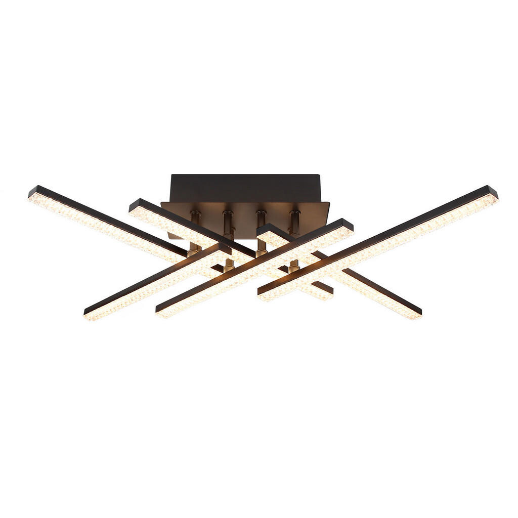 Nettlife LED stropní svítidlo, křišťálová úprava, 50/36/13 cm