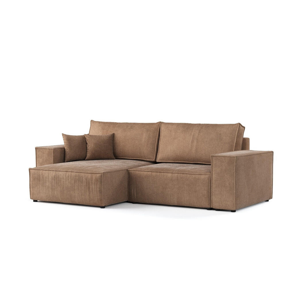 AltaBeds ROHOVÁ SEDAČKA CAVO, textil, Hnědá