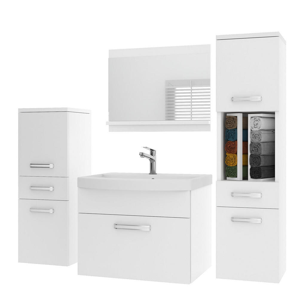 B BELINI GROUP KOUPELNOVÝ NÁBYTEK Koupelnová SADA PRI M5, Bílá matná, 120 cm