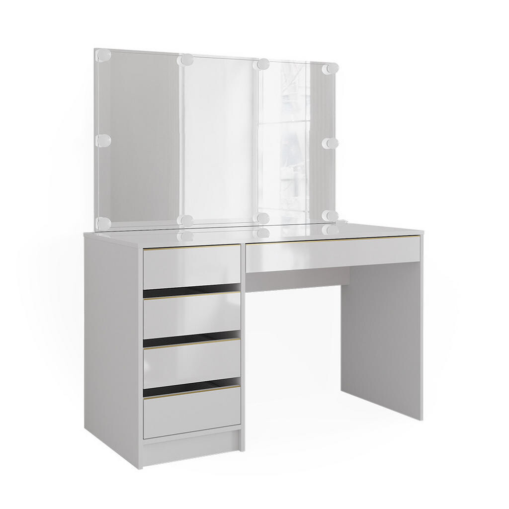 Vicco TOALETNÍ STOLEK Sherry Bílá/zlatá 120 cm s osvětlením LED