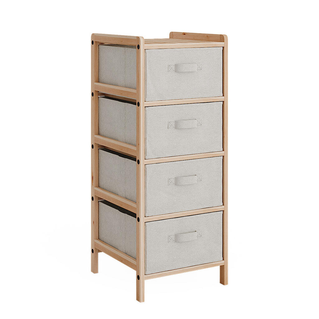 Vicco KOUPELNOVÁ SKŘÍŇKA Bruno Béžová 34.5 x 86 cm se 4 látkovými zásuvkami