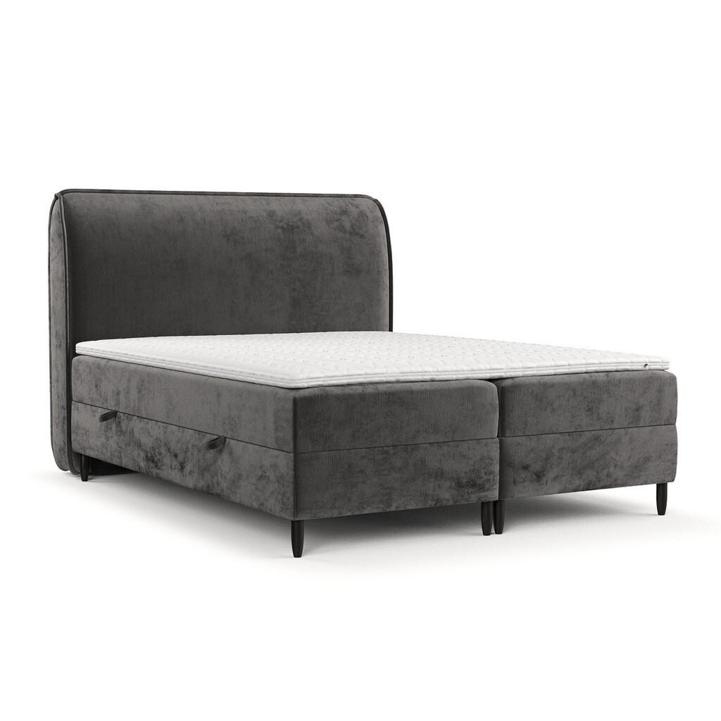 AltaBeds POSTEL BOXSPRING LUNARO 140/200 Ocelová