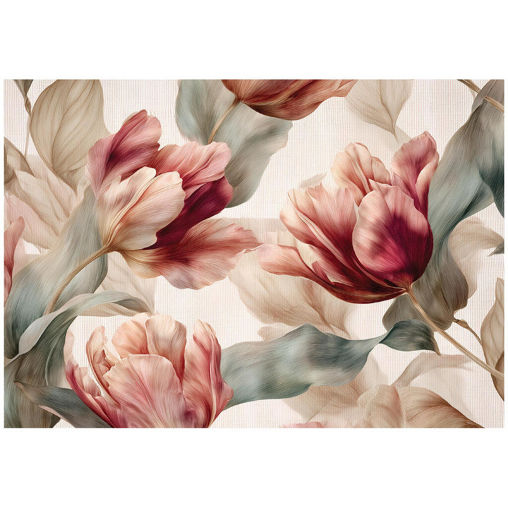 Wallarena FOTOTAPETA Květiny Tulipány Červené 350x250 cm