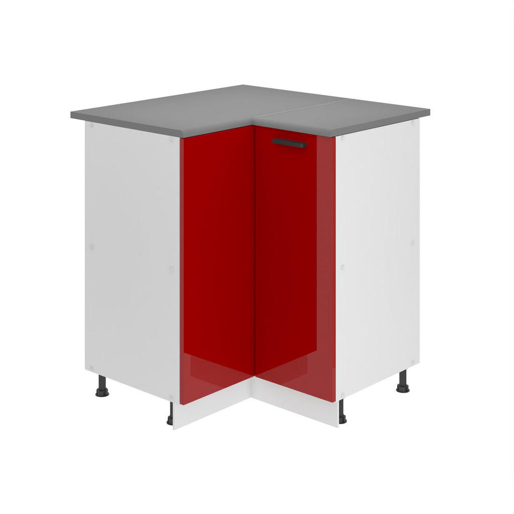 B BELINI GROUP KUCHYŇSKÁ SPODNÍ SKŘÍŇKA 90 cm SNP s pracovní deskou, Červená lesklá