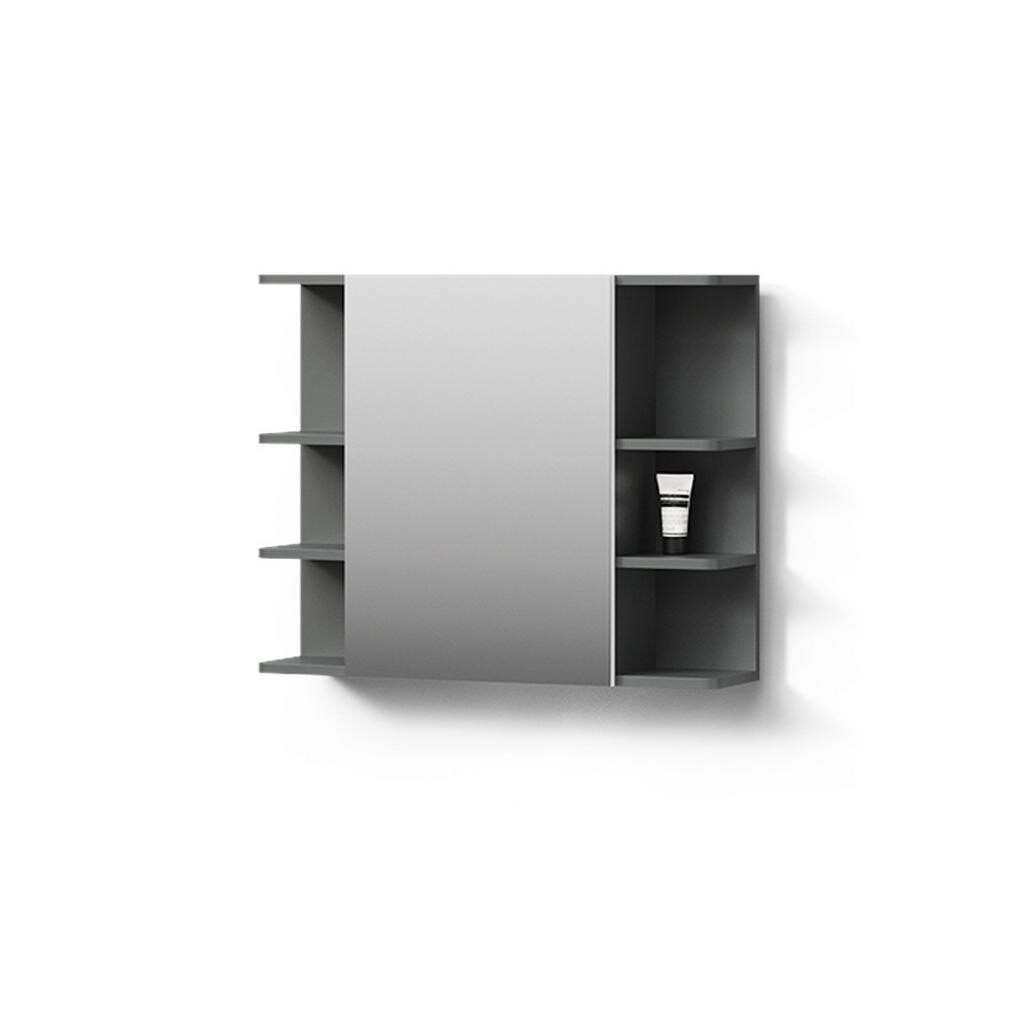 Livinity® KOUPELNOVÁ ZRCADLOVÁ SKŘÍŇKA Fucino Antracit 79.6 x 64 cm
