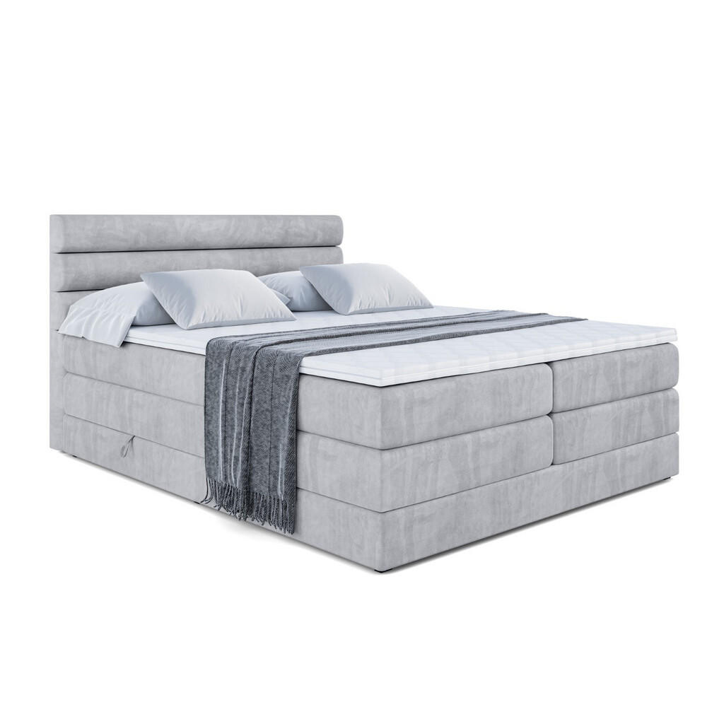 ALTDECOR POSTEL boxspring CELESTIA KING – 140x200 – H3/H4 – světle šedá