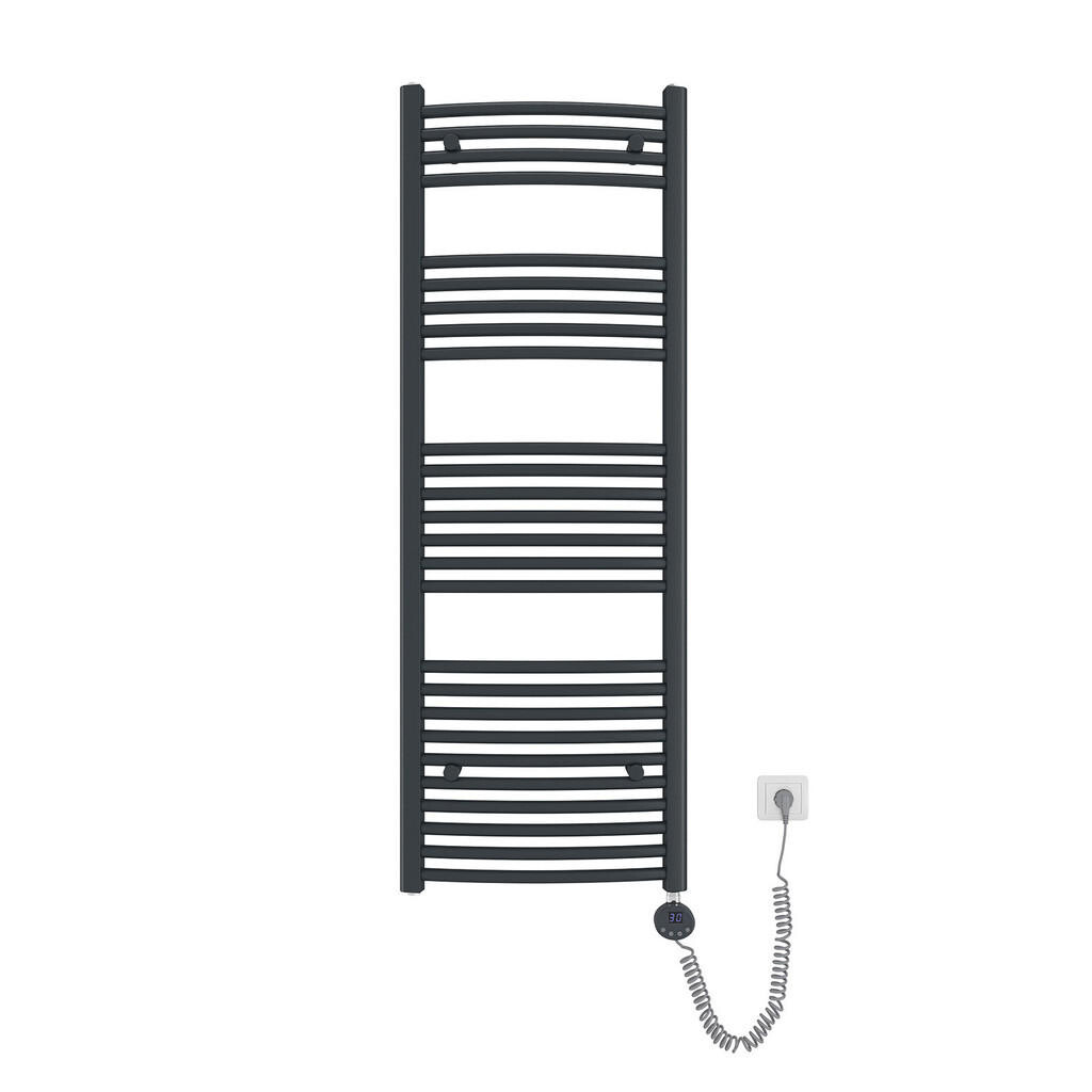 EMKE RADIÁTOR Towel Elektrický Zakřivený Antracit 140/50 cm