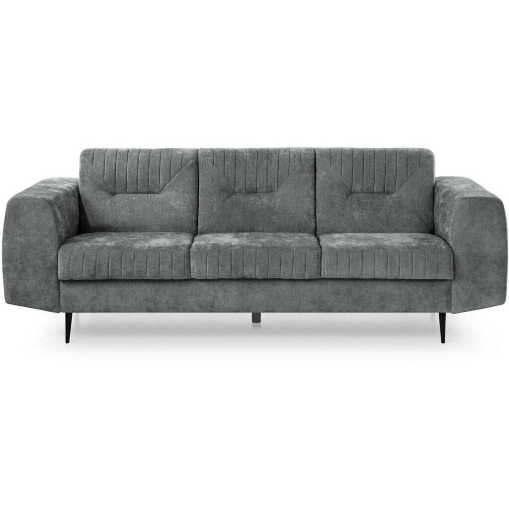 Beautysofa POHOVKA Venezia 3místná s kovovými nohami, tmavě šedá, 233 cm