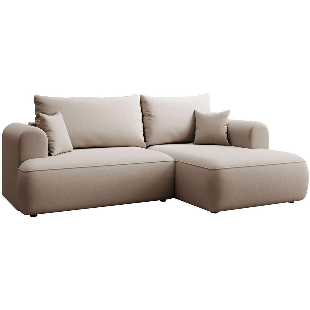 Selsey ROHOVÁ ROZKLÁDACÍ POHOVKA Ovo Mini béžová, se sametovým potahem Easy Clean