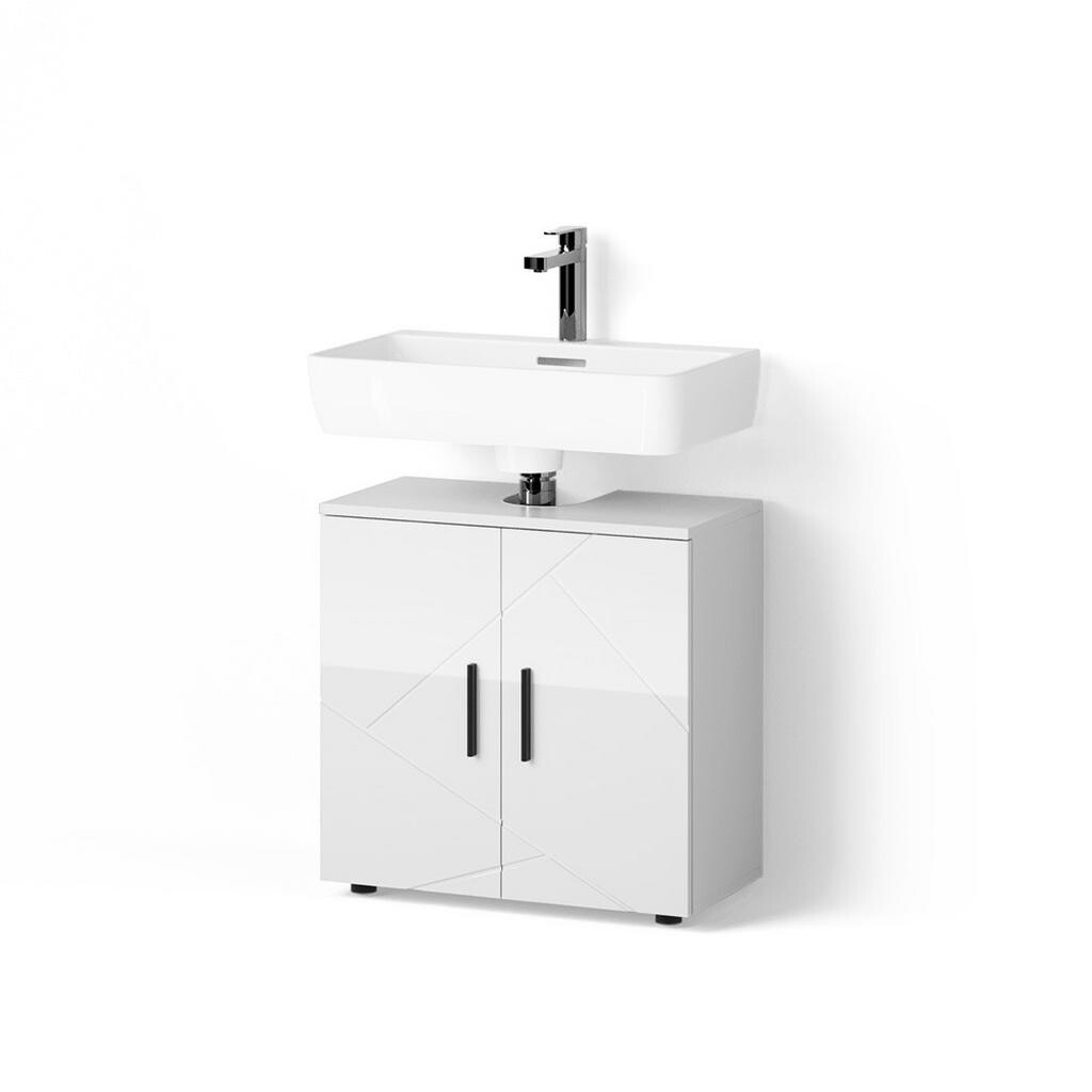 Livinity® ZÁKLADNÍ SKŘÍŇKA POD UMYVADLO Ronco Bílá vysoký lesk 60 x 59 cm