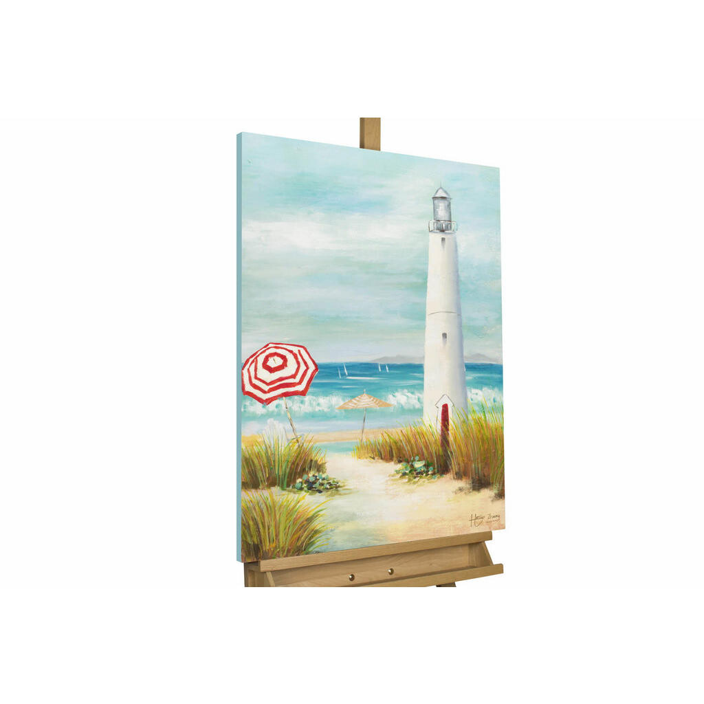 KUNSTLOFT RUČNĚ MALOVANÝ AKRYLOVÝ OBRAZ MODRÝ/BÍLÝ, 60/80 CM