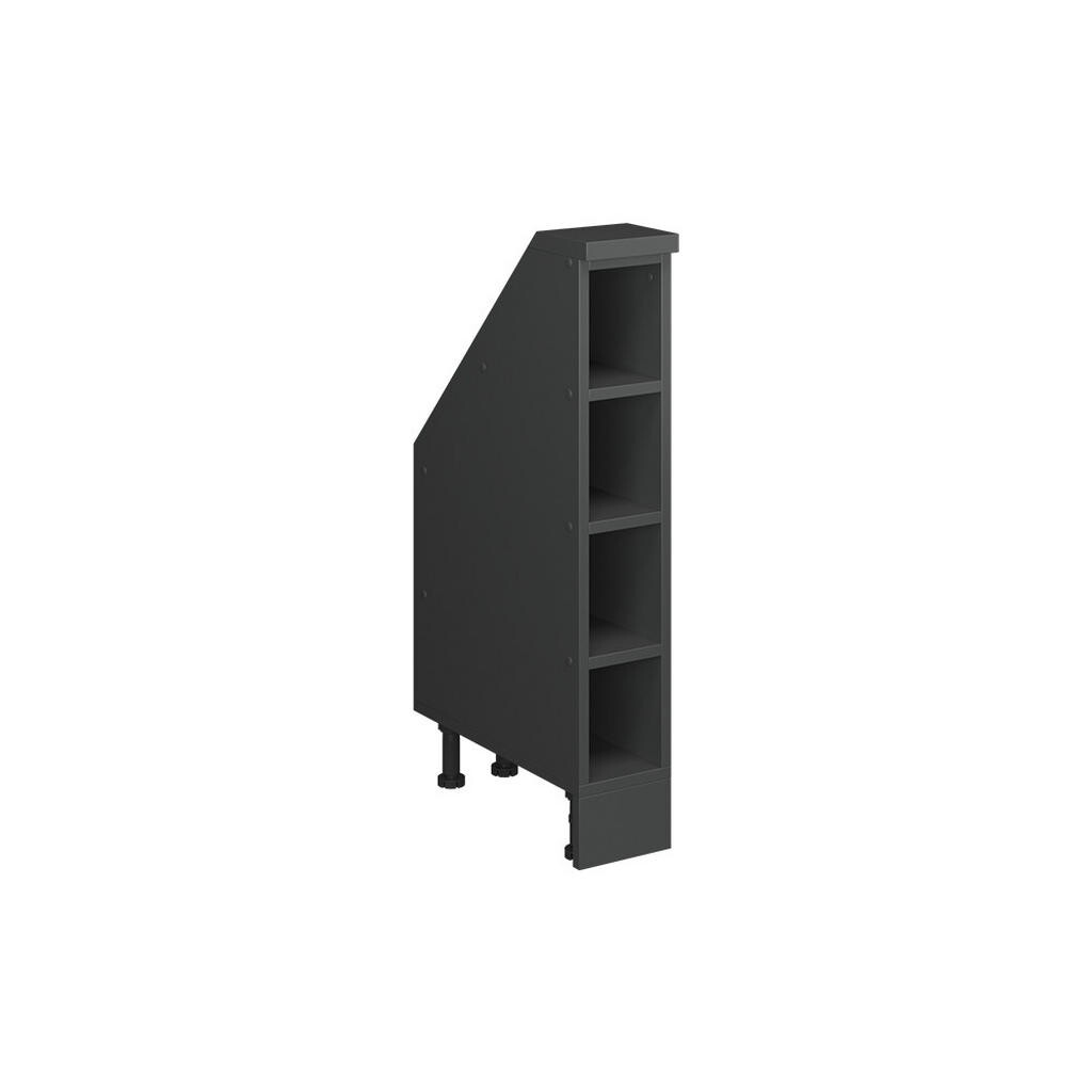 Vicco SKŘÍŇ POD ŠIKMOU STŘECHU Rion Antracit 15 x 81.6 cm se 4 přihrádkami