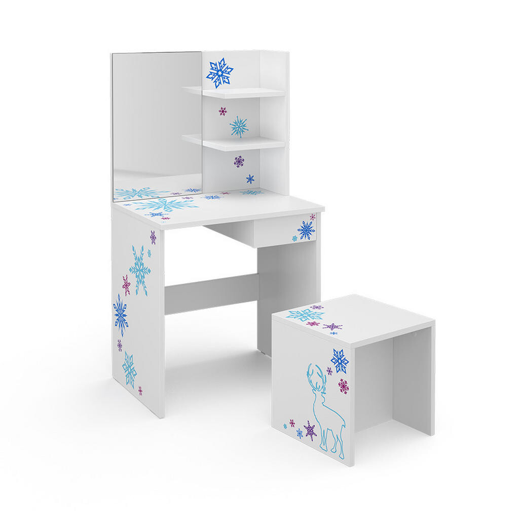 Vicco DĚTSKÝ TOALETNÍ STŮL Schneeflocke Bílá 54.8 cm